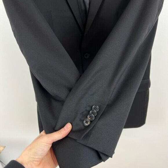 Ellie Tahari Men’s 41L Black Classic Fit Suit Jacket 2 Button Work Chic Formal - Picture 7 of 14